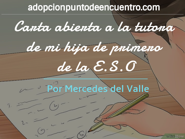 HUMANIZAR EL TEAF. Carta abierta a la tutora de mi hija de 1º de E.S.O . Por Mercedes del Valle